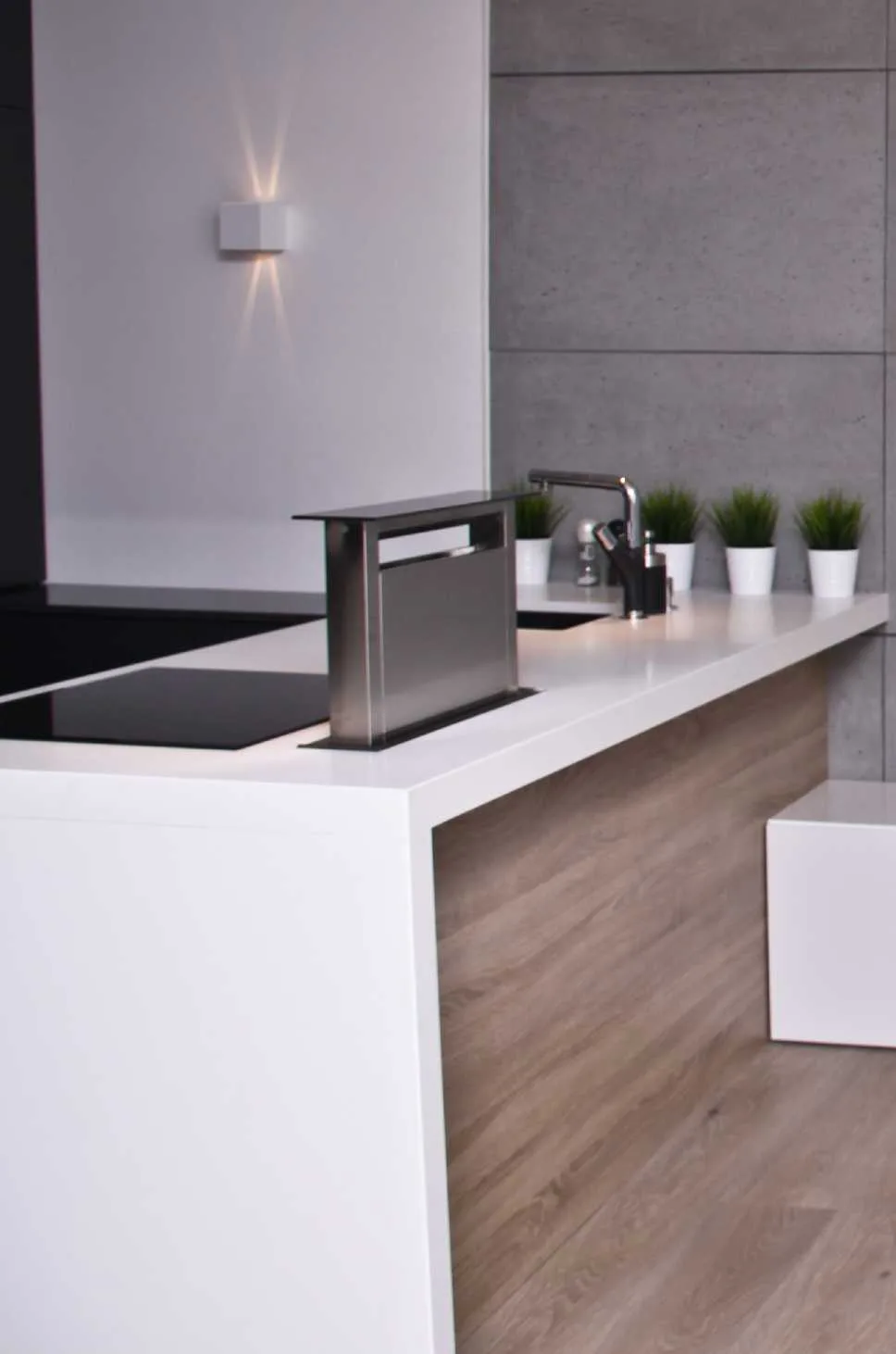 Kuchnia z płytami betonowymi ConcreAte