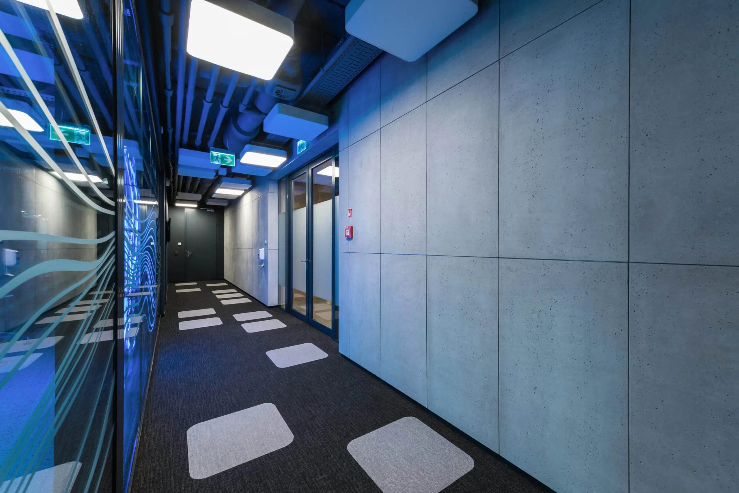 Beton architektoniczny — biuro CISCO Kraków