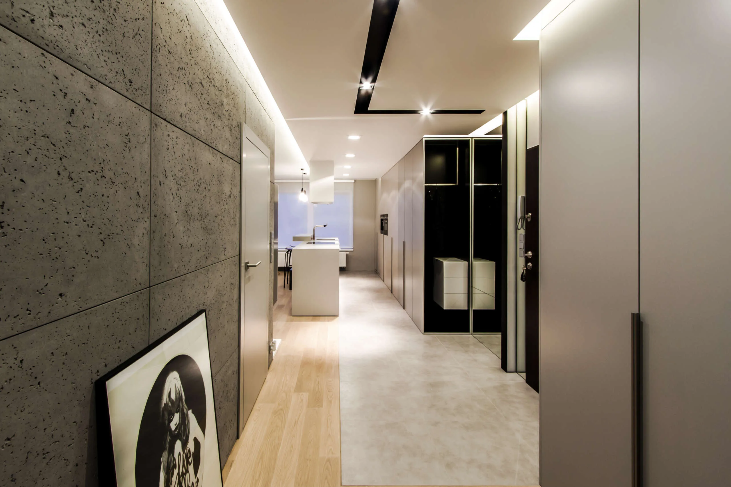 Beton architektoniczny — hol Mieszkanie prywatne / Kraków